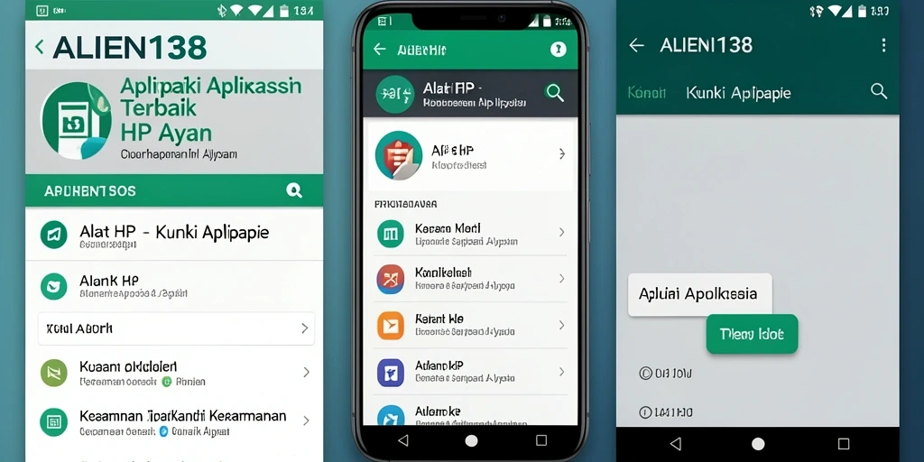 Tampilan antarmuka ALIEN138 yang ramah pengguna untuk Kunci Aplikasi.