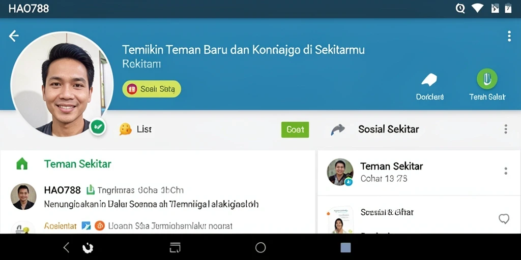Antarmuka HAO788 yang sederhana untuk menemukan teman baru.