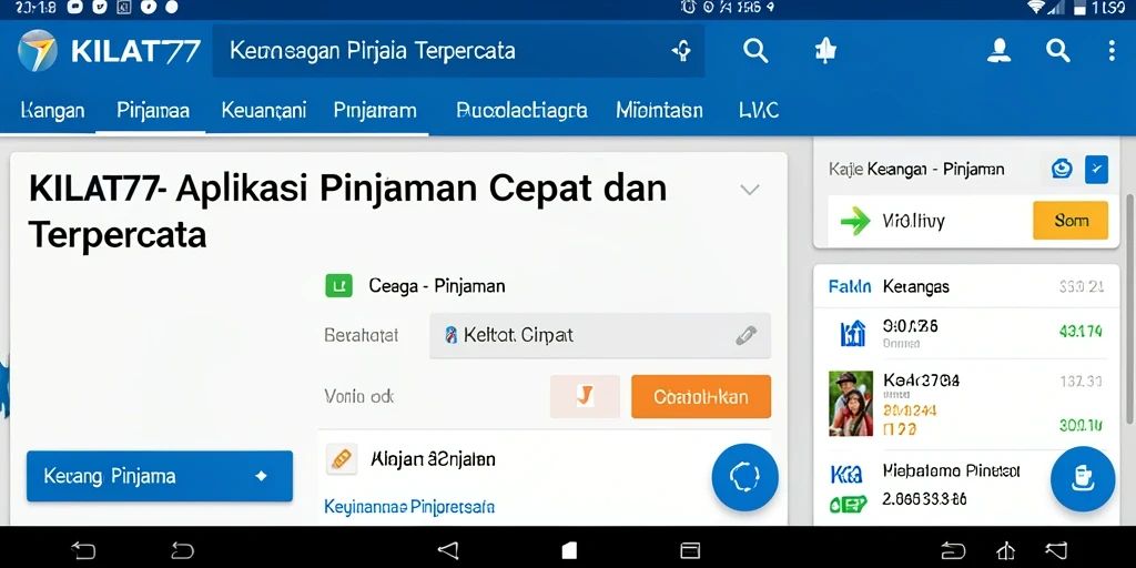 Tampilan antarmuka KILAT77 yang sederhana dan intuitif untuk pengajuan pinjaman.