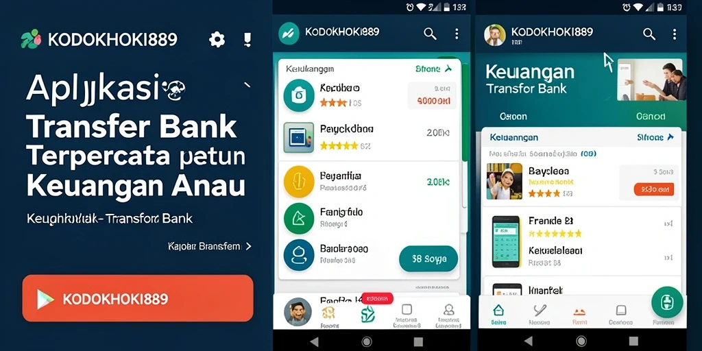 Antarmuka KODOKHOKI889 menampilkan kemudahan penggunaan untuk Transfer Bank.