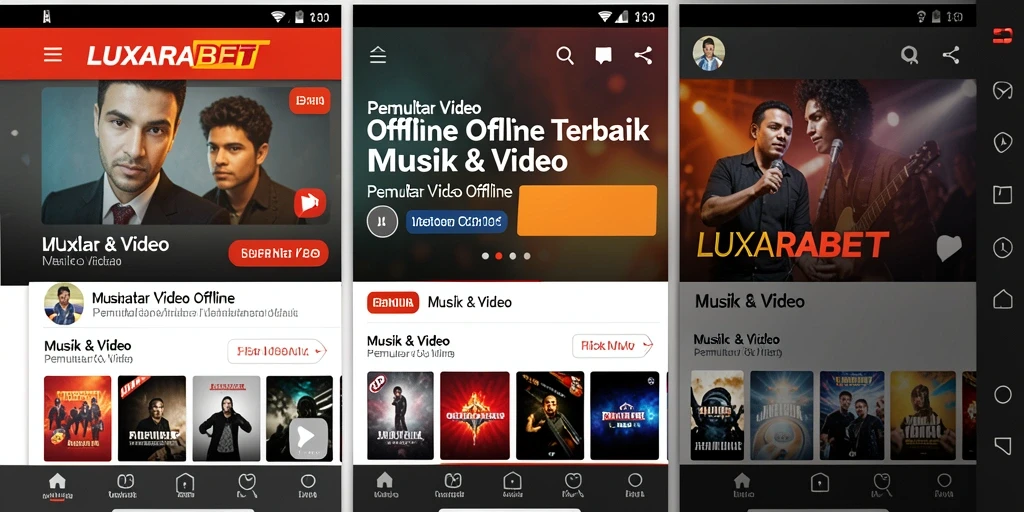 Antarmuka LUXARABET yang intuitif dengan fungsi Pemutar Video Offline.