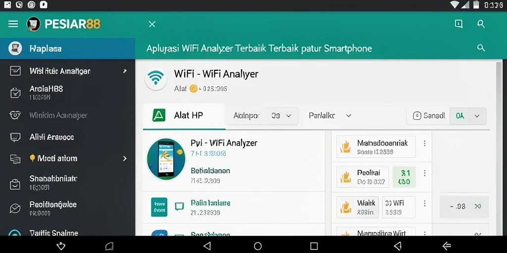 Tampilan antarmuka PESIAR88 dengan informasi jaringan WiFi yang jelas.
