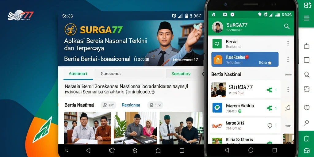 Antarmuka menarik dan mudah digunakan untuk berita nasional.